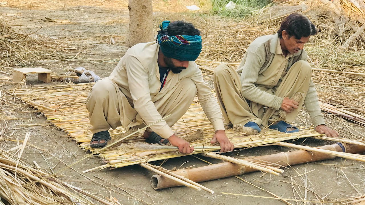 Incredible Process of Weaving a Reed Mat with Skill | Traditional Craft