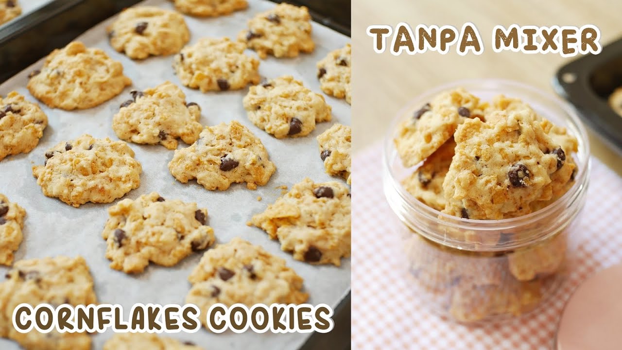 WANGI!! WAJIB COBA!! TANPA MIXER – CORNFLAKES COOKIES ENAK BANGET