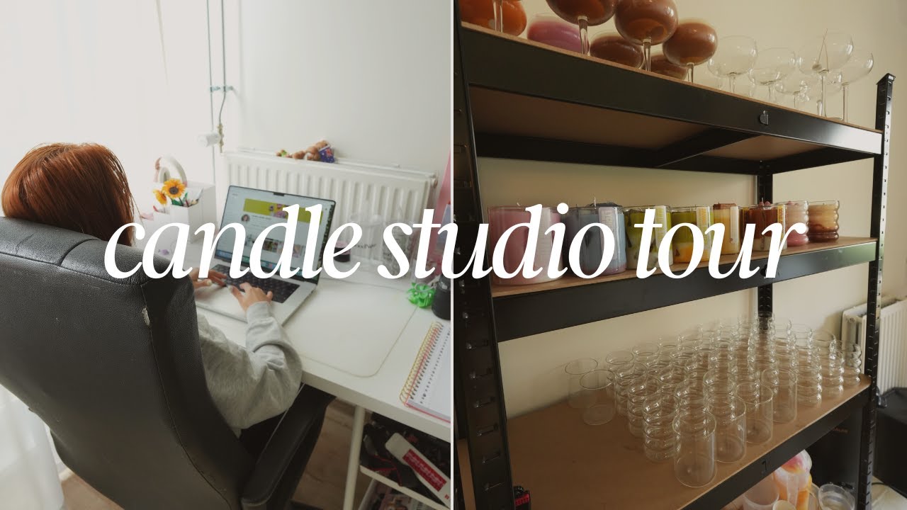 how I built my CANDLE STUDIO at HOME | cost, candle supplies and more