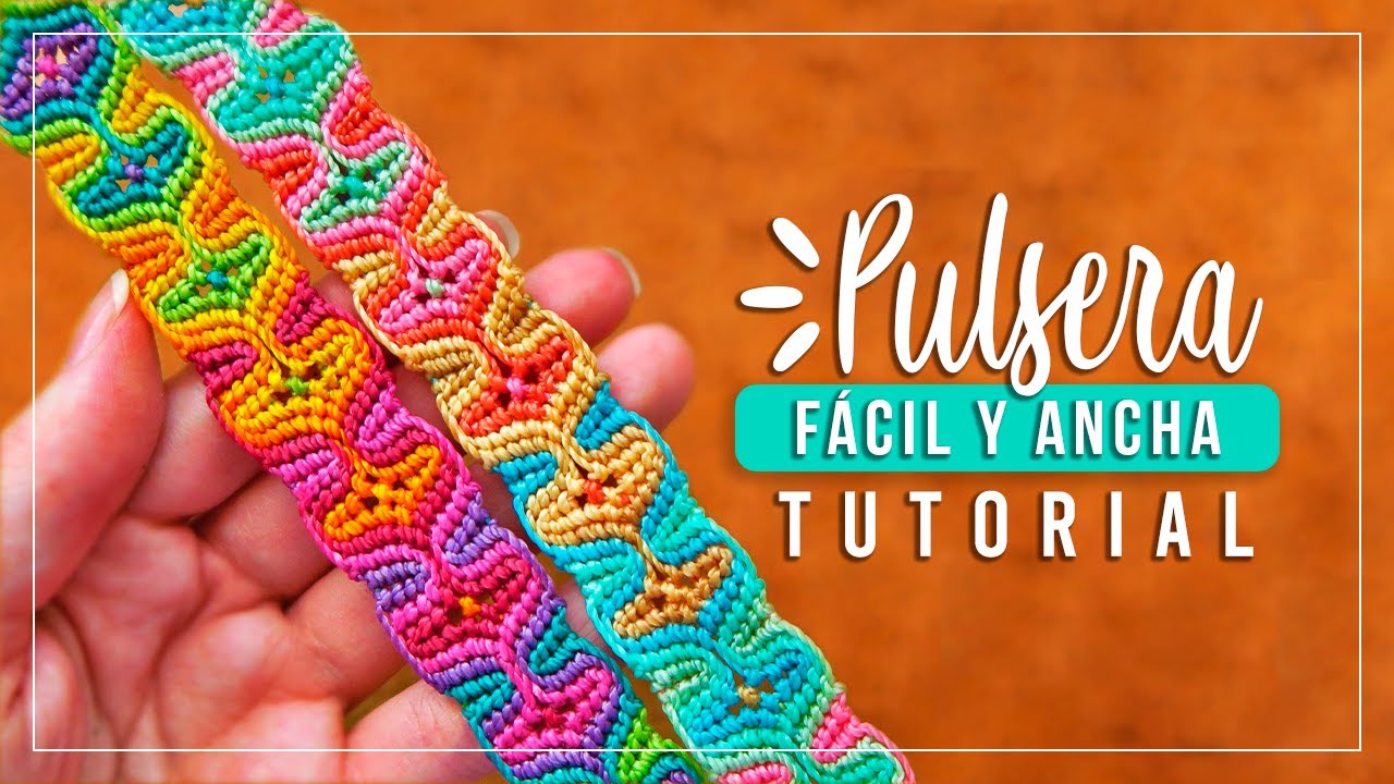 Cómo hacer pulsera de hilo fácil y ancha 27✨ Paso a Paso | #diy Macrame Friendship #bracelet