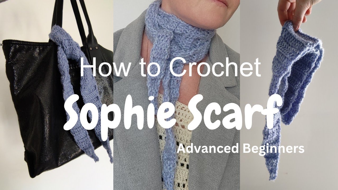 How to Crochet Sophie Scarf free pattern step by step tutorial