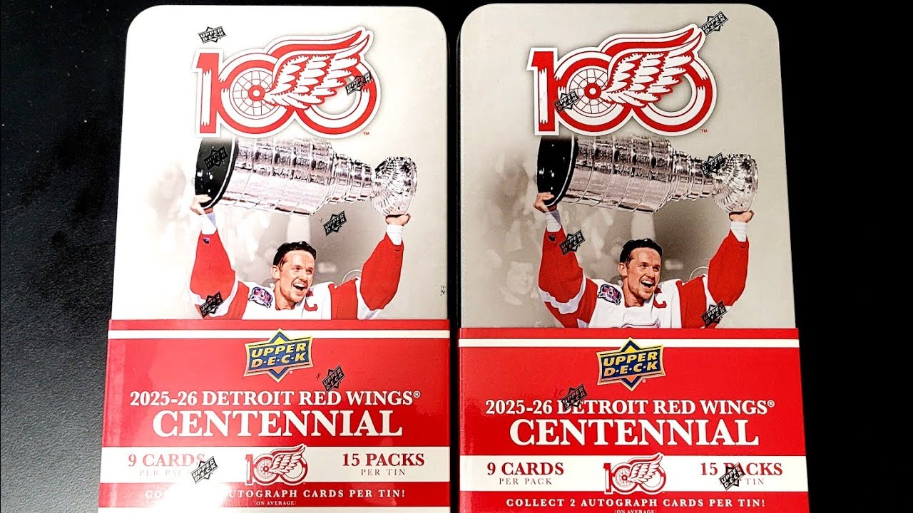 2025-26 Upper Deck Detroit Red Wings Centennial (2) Tin Break