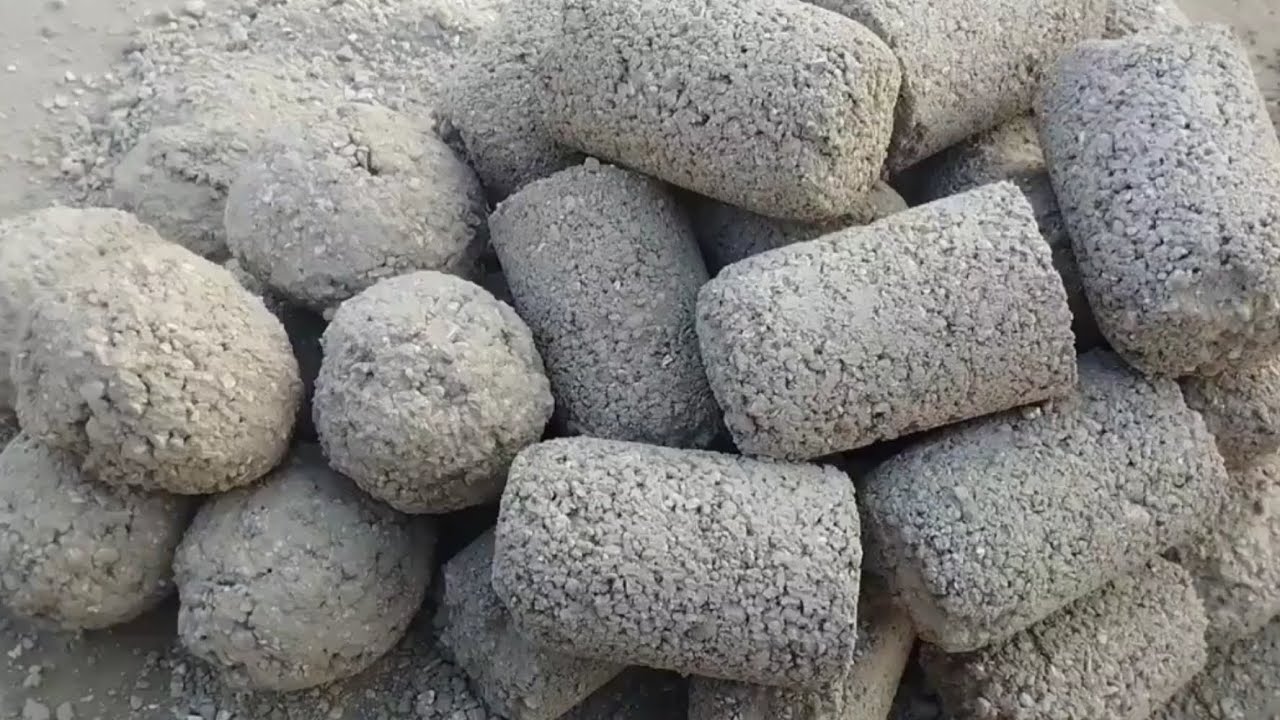 ASMR: White Gritty Reused Pure Cement Floor Crumbling, Crunchy Crumbles