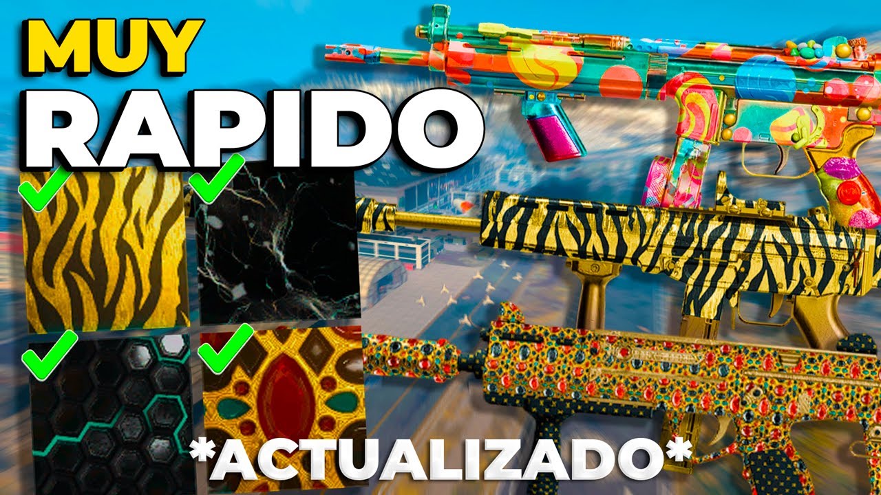 Como DESBLOQUEAR CAMUFLAJES MUY R&Aacute;PIDO En WARZONE | Gu&iacute;a Completa Camuflajes Warzone