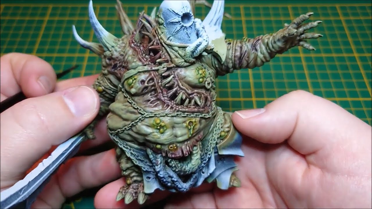 Lets Paint Yersin, the Warhammer Greater Daemon of Nurgle PART 1: The Skin