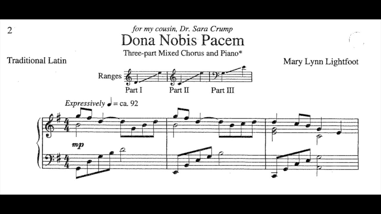 Dona Nobis Pacem - Alto