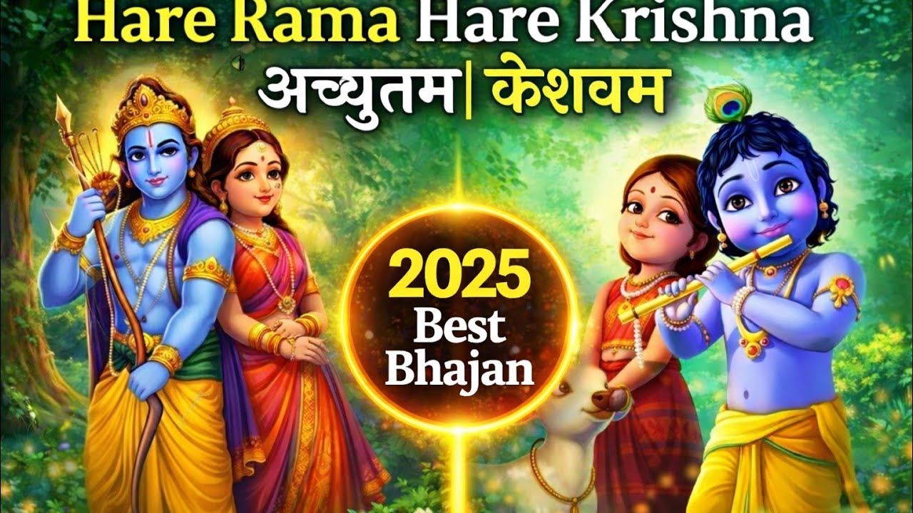 Non Stop Krishna Bhajans 2025 | अच्युतम केशवम | Hare Rama Hare Krishna | Krishna Songs