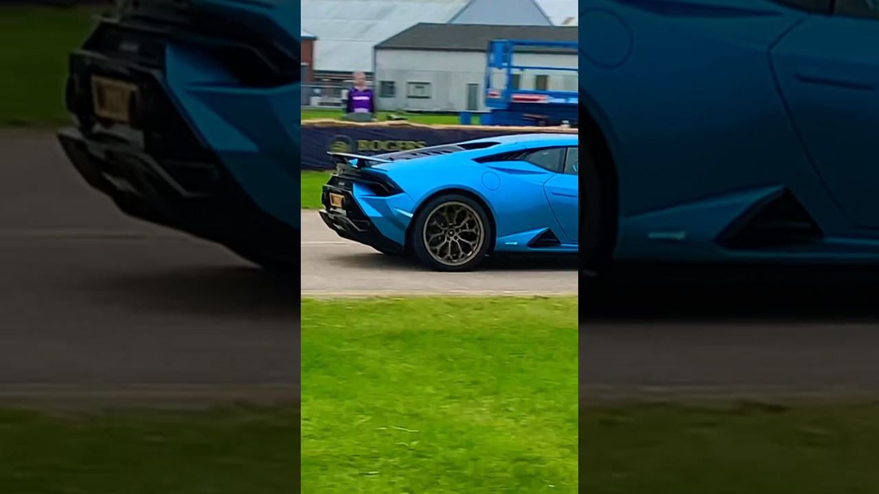 INSANE SOUND! LAMBORGHINI HURACUN TECNICA FLAT OUT AT SUPERCAR FEST! #shorts #viral #trending #cars