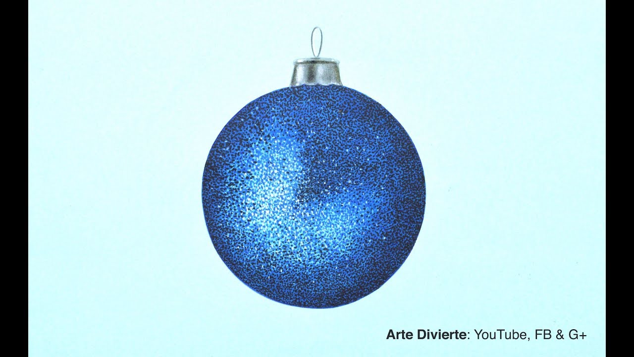 Cómo dibujar una esfera navideña con textura - Narrado
