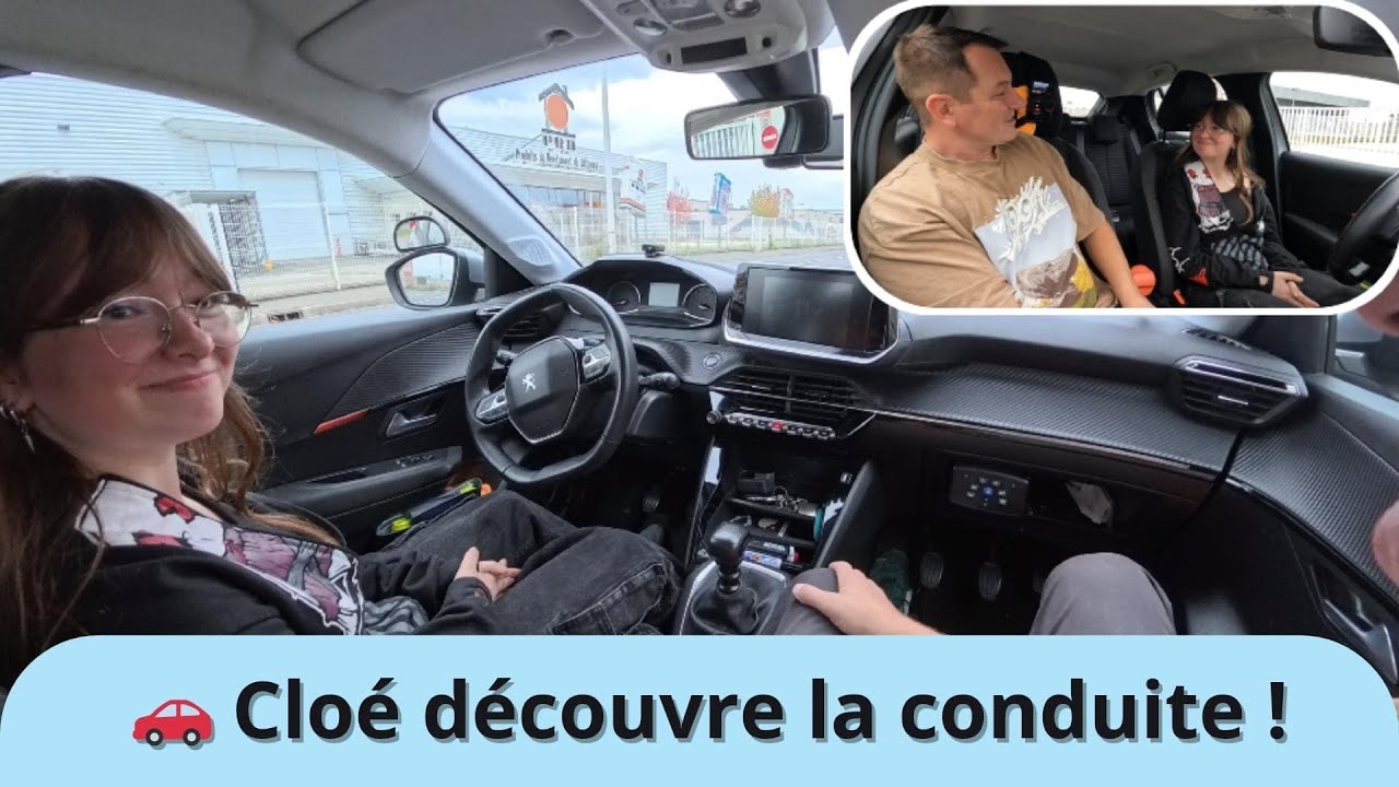Chloé découvre la conduite ! Sa toute première heure au volant 👏