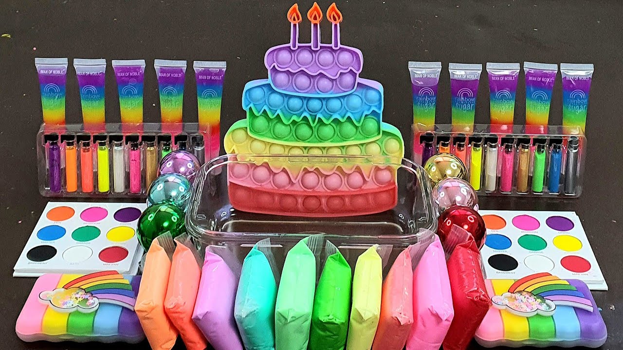 Cake Slime Mixing Random Into Slime! Satisfying Slime Video ASMR