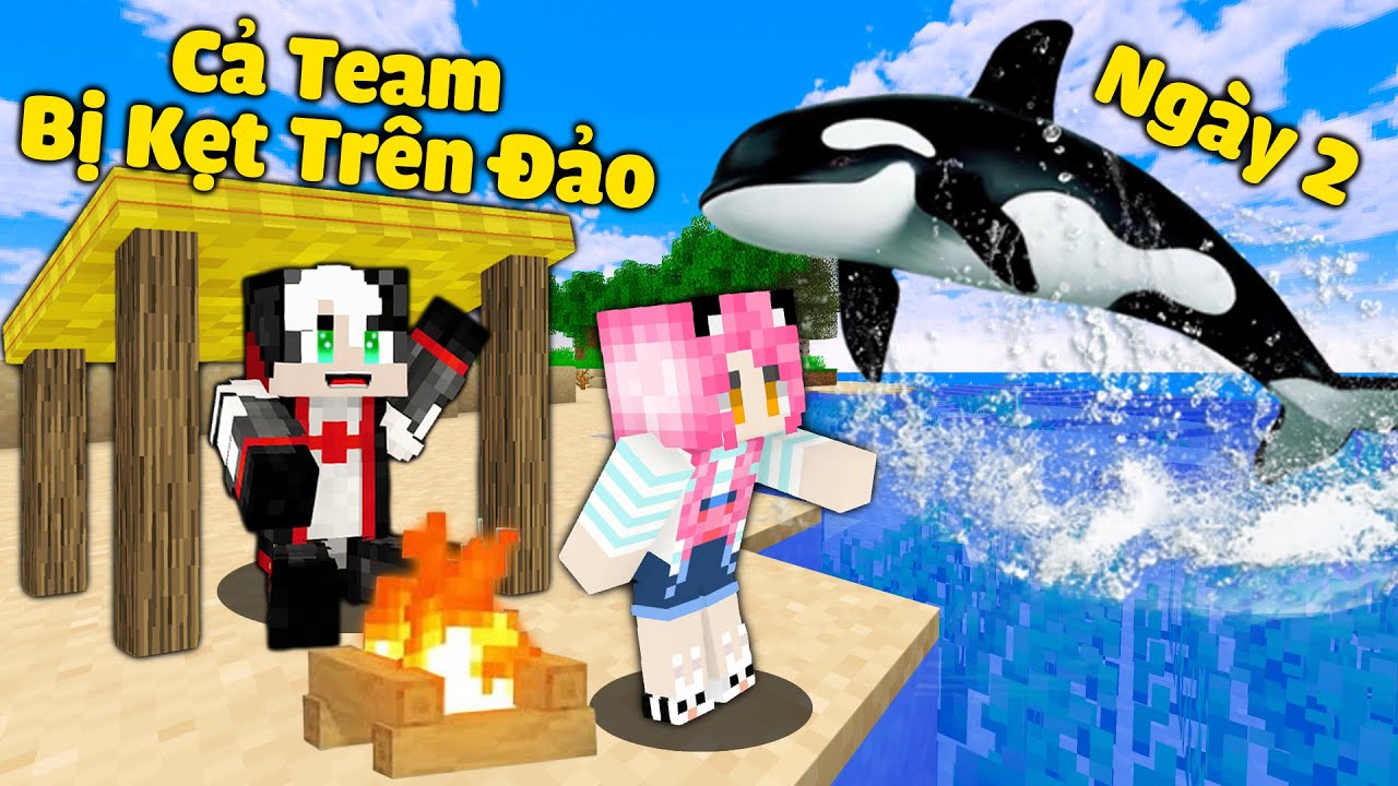 MỀU THỬ THÁCH 5 NGÀY SINH TỒN ĐẢO HOANG TRONG MINECRAFT TẬP 2*REDHOOD BẢO VỆ MỀU KHỎI CÁ VOI SÁT THỦ