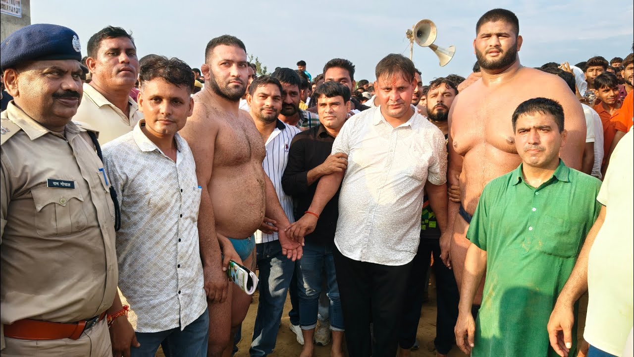 शेरा गुर्जर फतेहाबाद 🆚 मिर्जा ईरानी पहलवान के बीच नदबई दंगल में हुई 1.5 लाख की आखिरी कुश्ती 