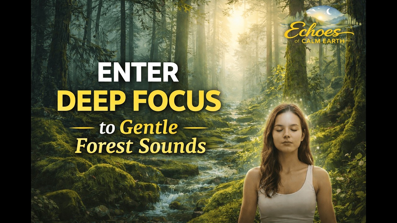 Deep Focus Music with Gentle Forest Sounds | Nature for Concentration