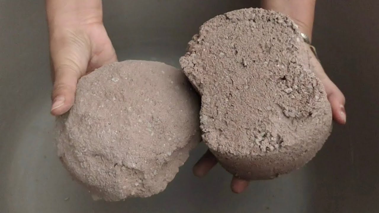 New/ Red dirt with white concrete dusty 🌪️ full dry crumbling #Asmr