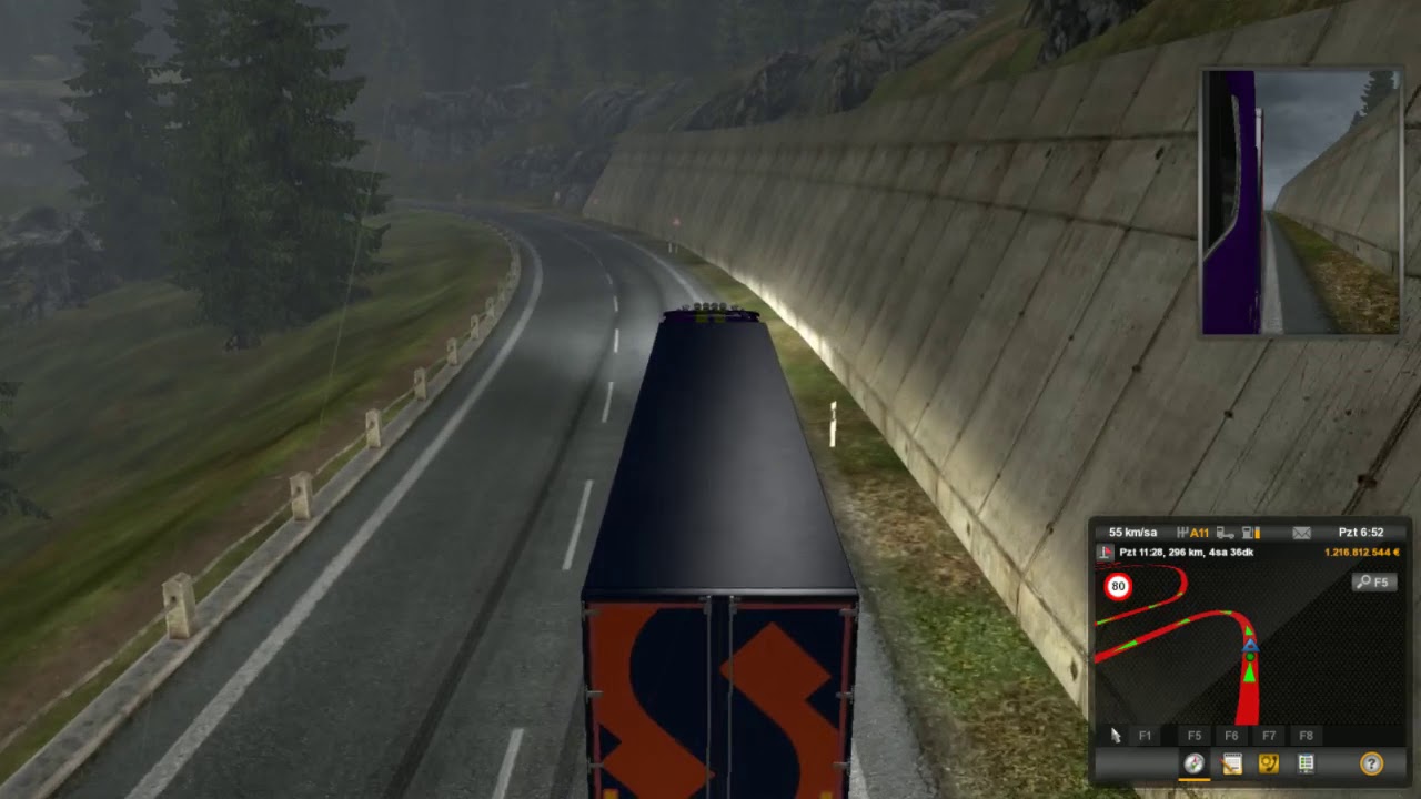 ETS 2 ONLINE'DA KURNİK İLE DLCSİZ EN TEHLİKELİ YOLDA(ÖLÜM YOLU) YAĞMURLU HAVADA KONVOY YAPIYORUZ!
