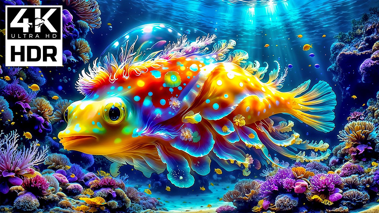 The Ocean 4K – Cinematic Marine Wildlife Journey with Gentle Ocean Audio for Deep Sleep