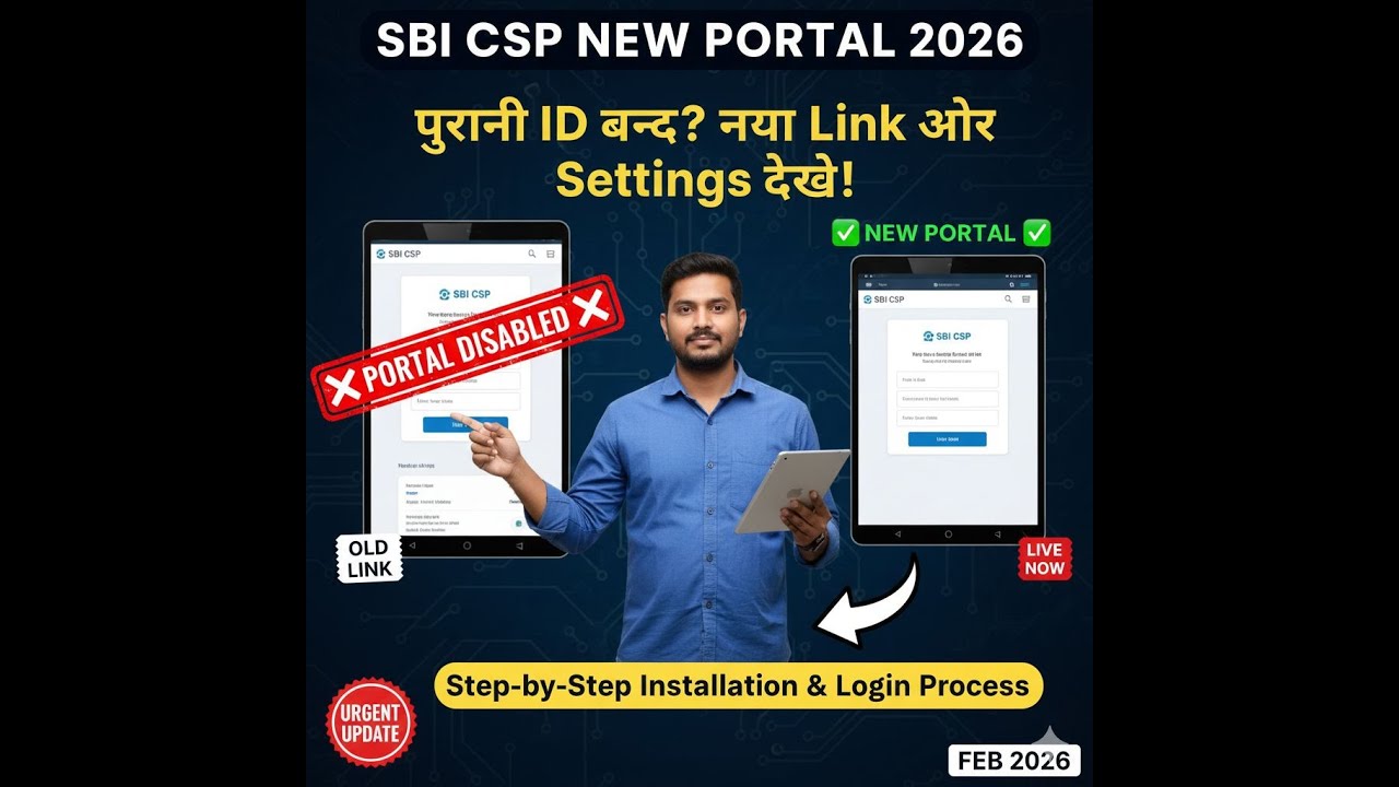 SBI CSP New Portal 2026 | Old Portal  Disabled? New Login Link & Settings | Step by Step