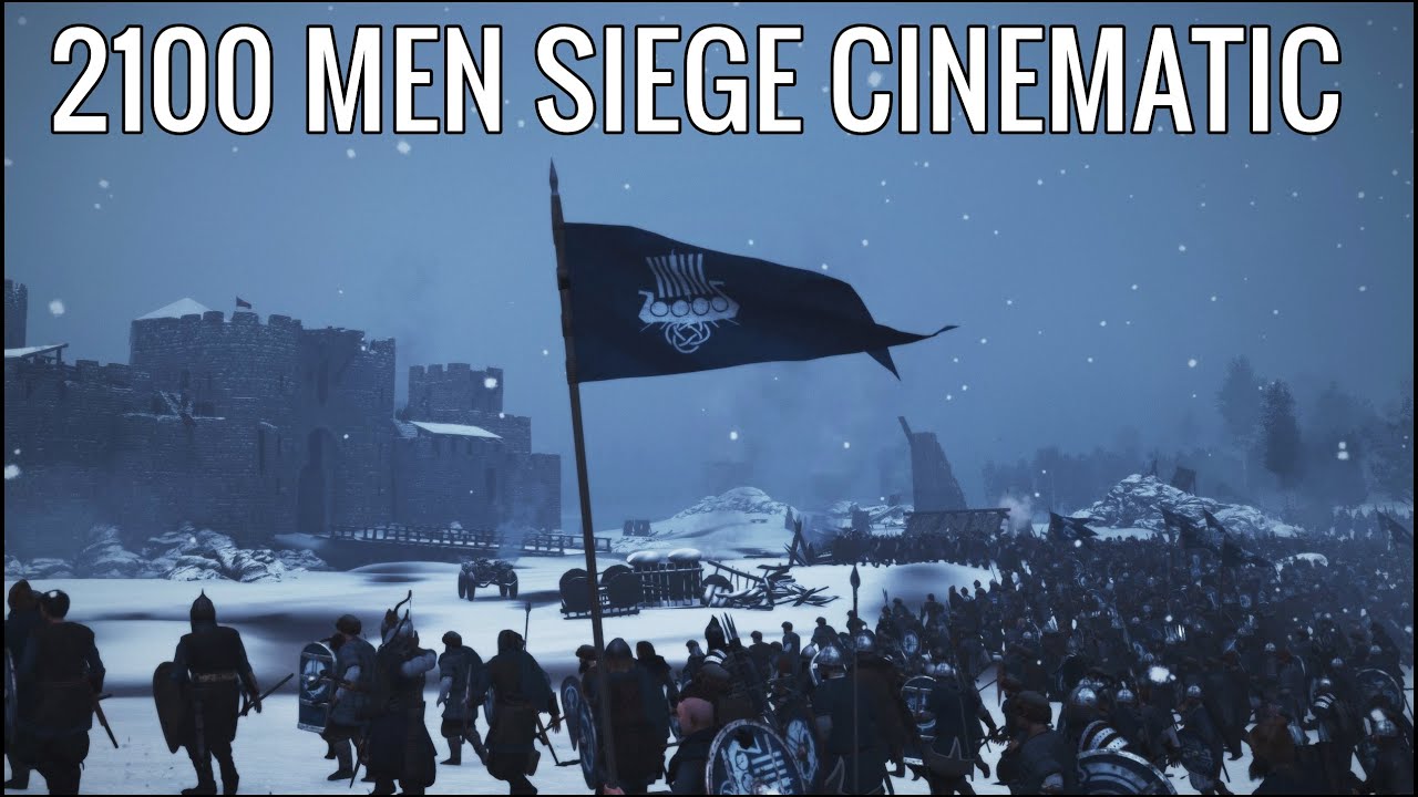 Mount&Blade 2 Bannerlord 2100 MEN Siege Cinematic Vlandia vs Sturgia l ULTRA GRAPHICS