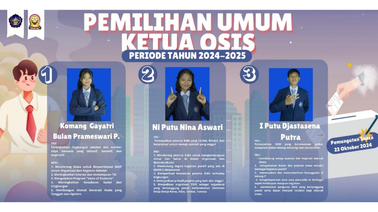 Debat Calon Ketua OSIS Dwisman Periode Tahun 2024-2025