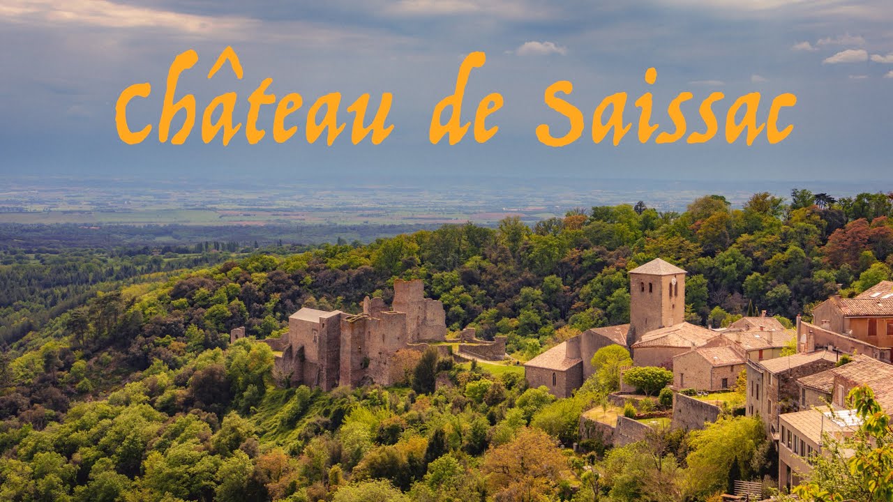 Spectacular forgotten medieval ruined castles in Occitanie in France: Château de Saissac | 4K Drone