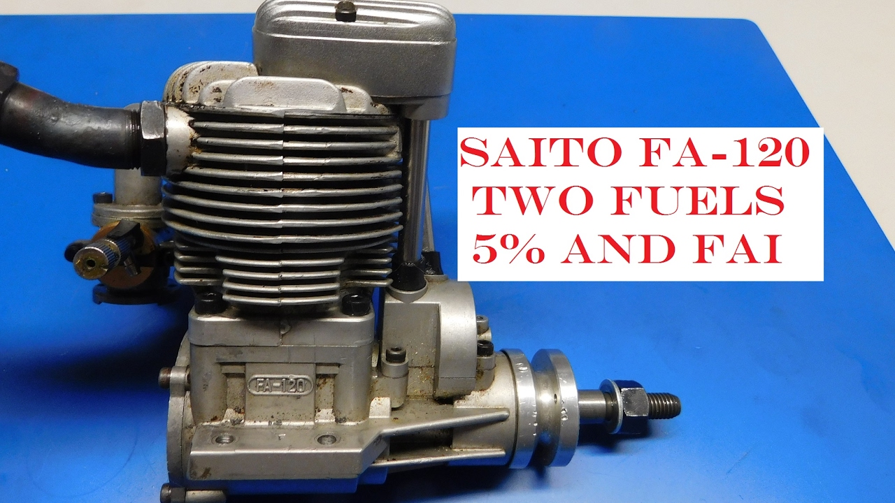 Saito FA-120 Run on Two Fuels