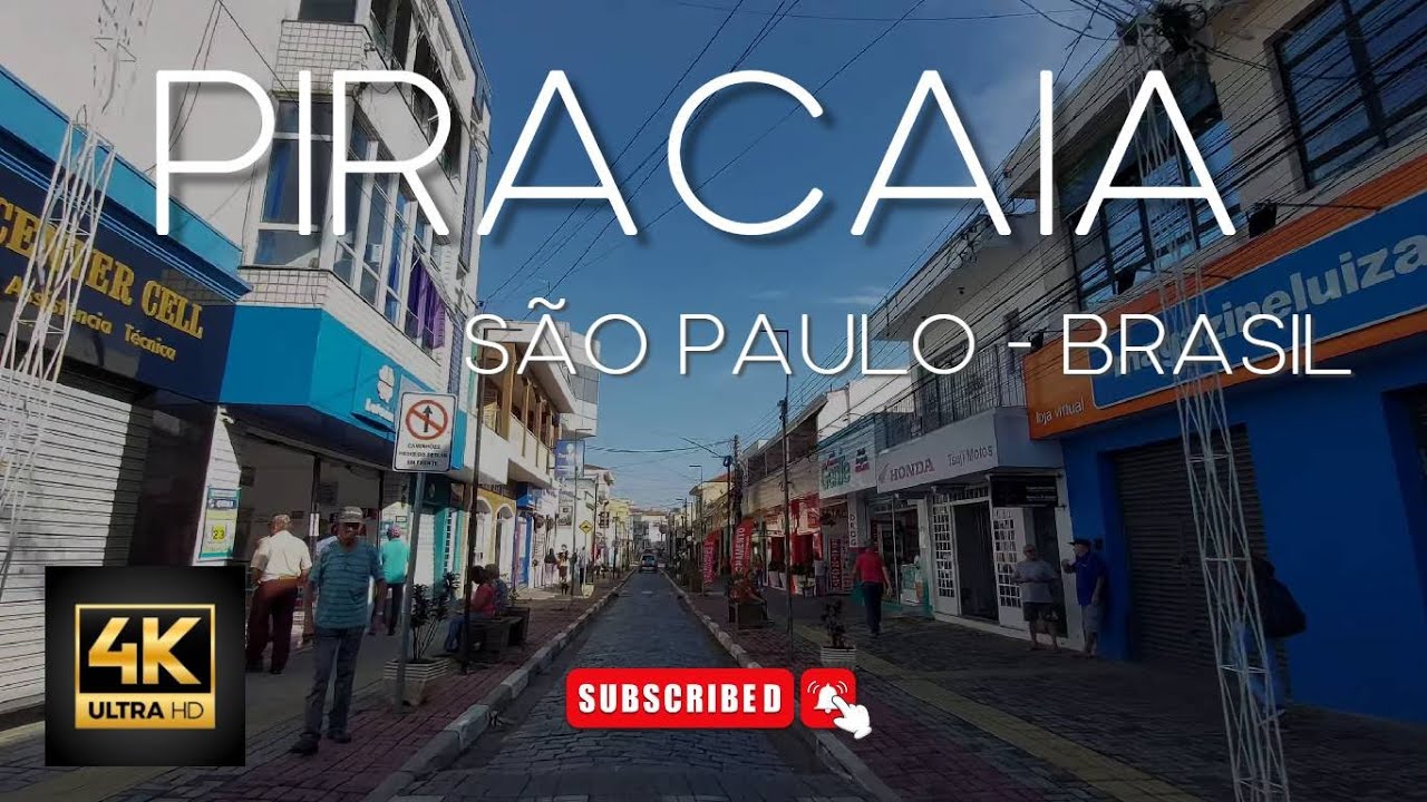 Piracaia 4K - Passeio Pelo Centro Parte 2 -  São Paulo - Brasil