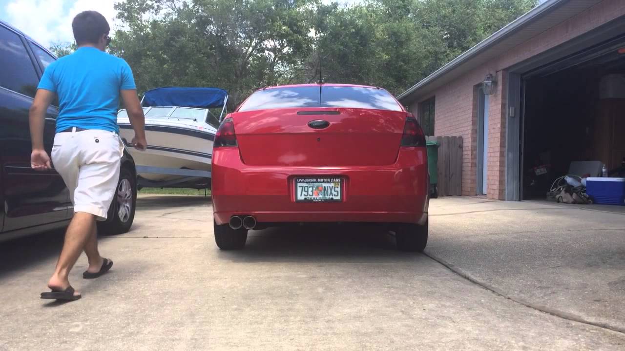 2008 ford focus exhaust(Stock header, single Magnaflow resonator)