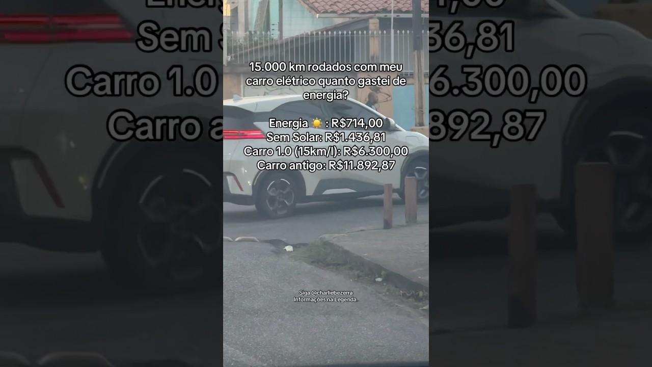 Carro el&eacute;trico &eacute; muito mais econ&ocirc;mico n&atilde;o tem o que discutir.#byd #dolphinmini #carrosel&eacute;tricos