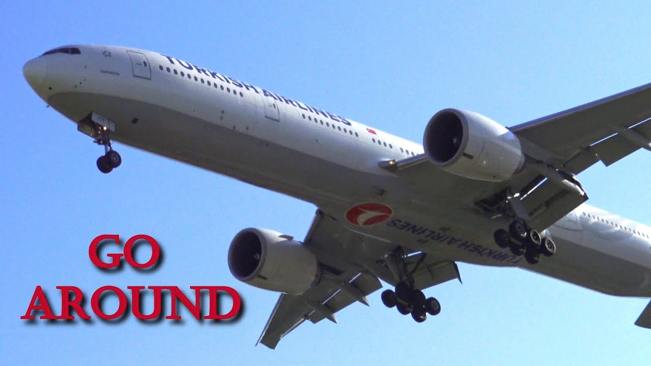 Turkish 777 GO AROUND at Chicago O'Hare (4K)
