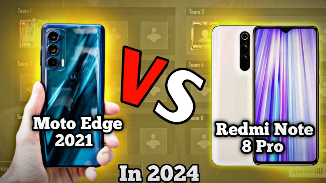 MOTO EDGE 2021 VS REDMI NOTE 8 PRO In 2024 UPDATE🔥 PUBG MOBILE