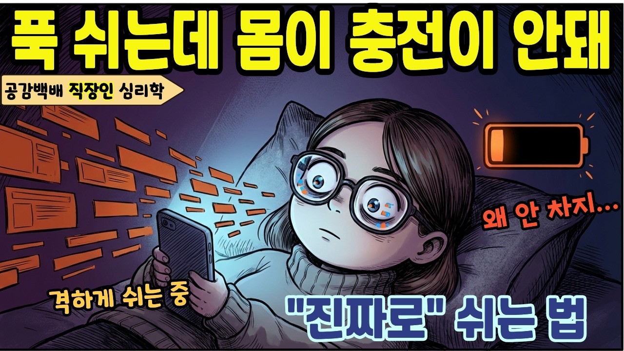 주말 내내 쉬어도 피곤한 이유, 뇌를 퇴근 시키는 ‘진짜’ 휴식법 | 직장인 | 심리학 | 뇌과학 | 자기계발 | 위로 | 공감