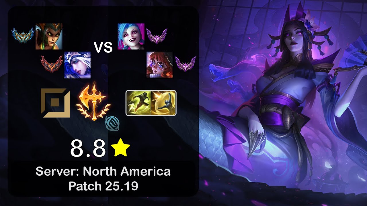 Cassiopeia APC + Ashe vs Jinx + Aurora - NA Challenger - Patch 25.19