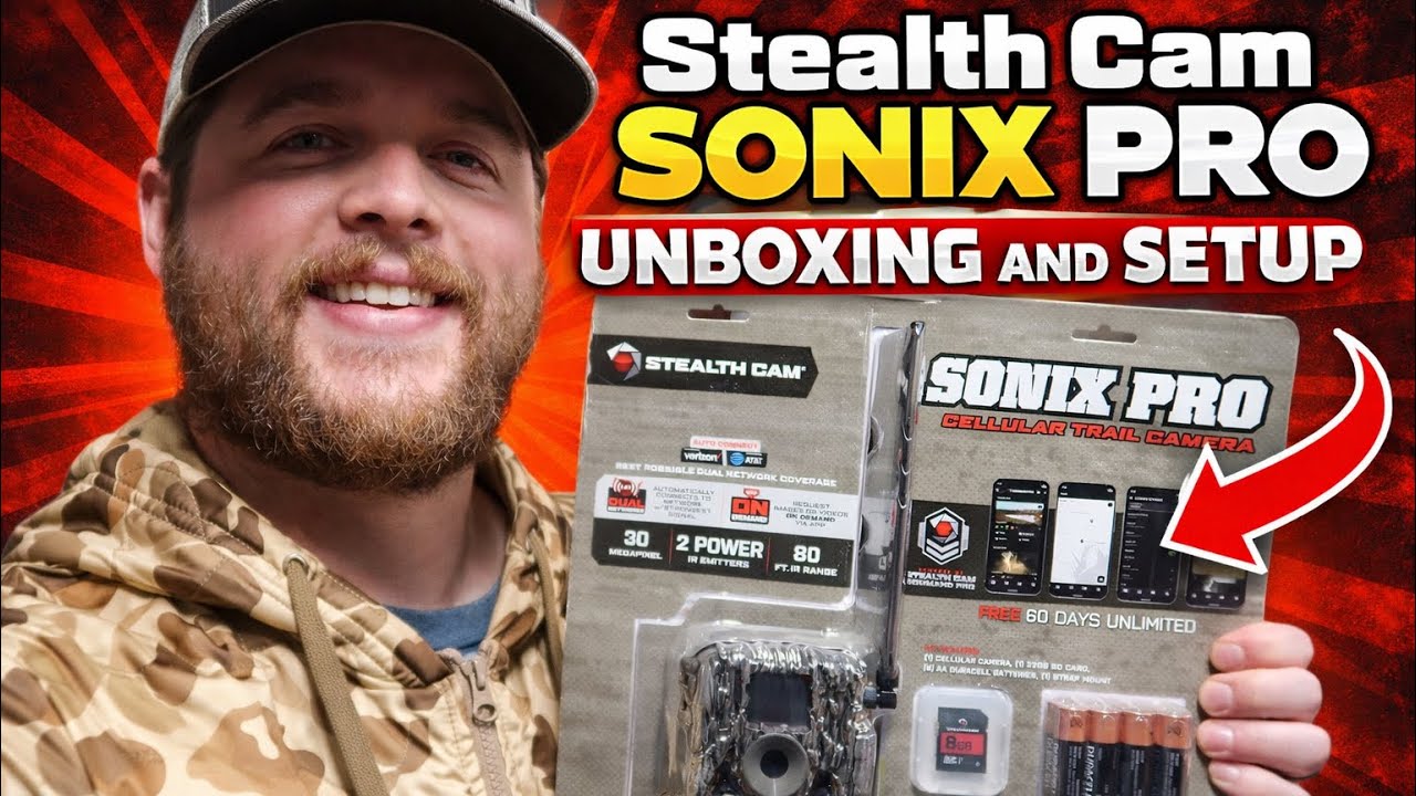 Распаковка, настройка и первые впечатления от сотовой фотоловушки Stealth Cam Sonix Pro.