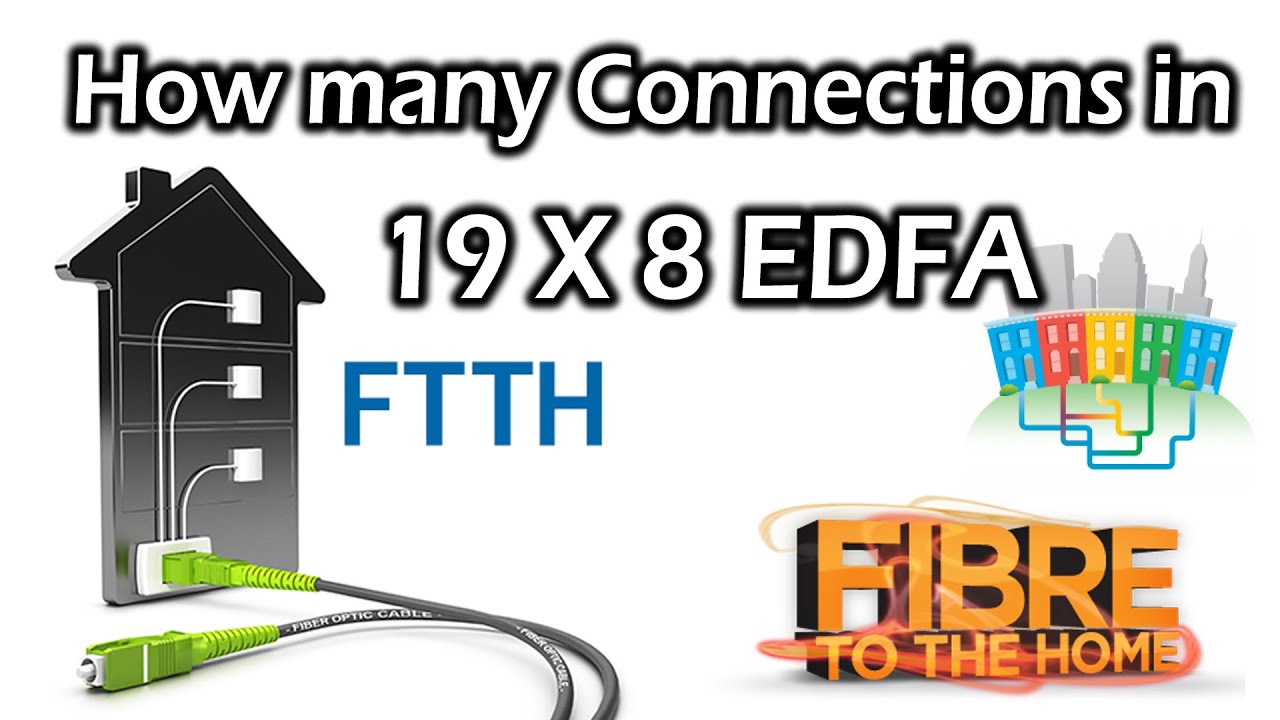 How many FTTH connections can be made on a 19 X 8 EDFA - PON WDM EYDFA EDFA | Fiber to Home
