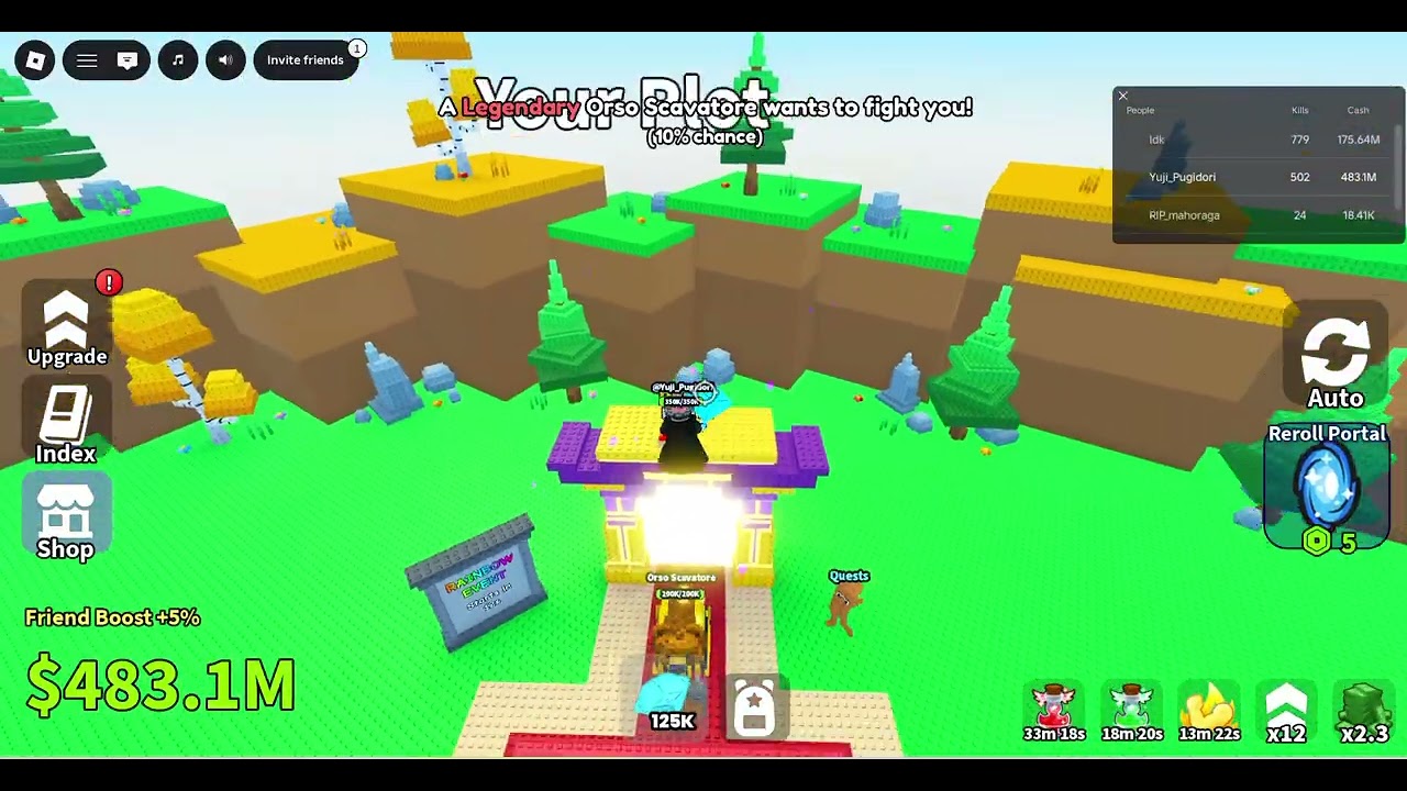 Screen Random fighting Brainrots
