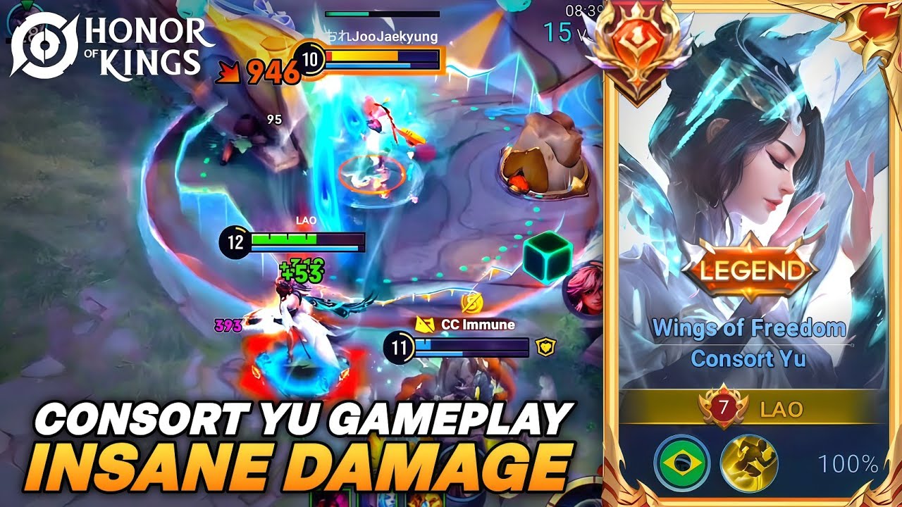 BEST BUILD & GAMEPLAY CONSORT YU - INSANE DAMAGE - HONOR OF KINGS