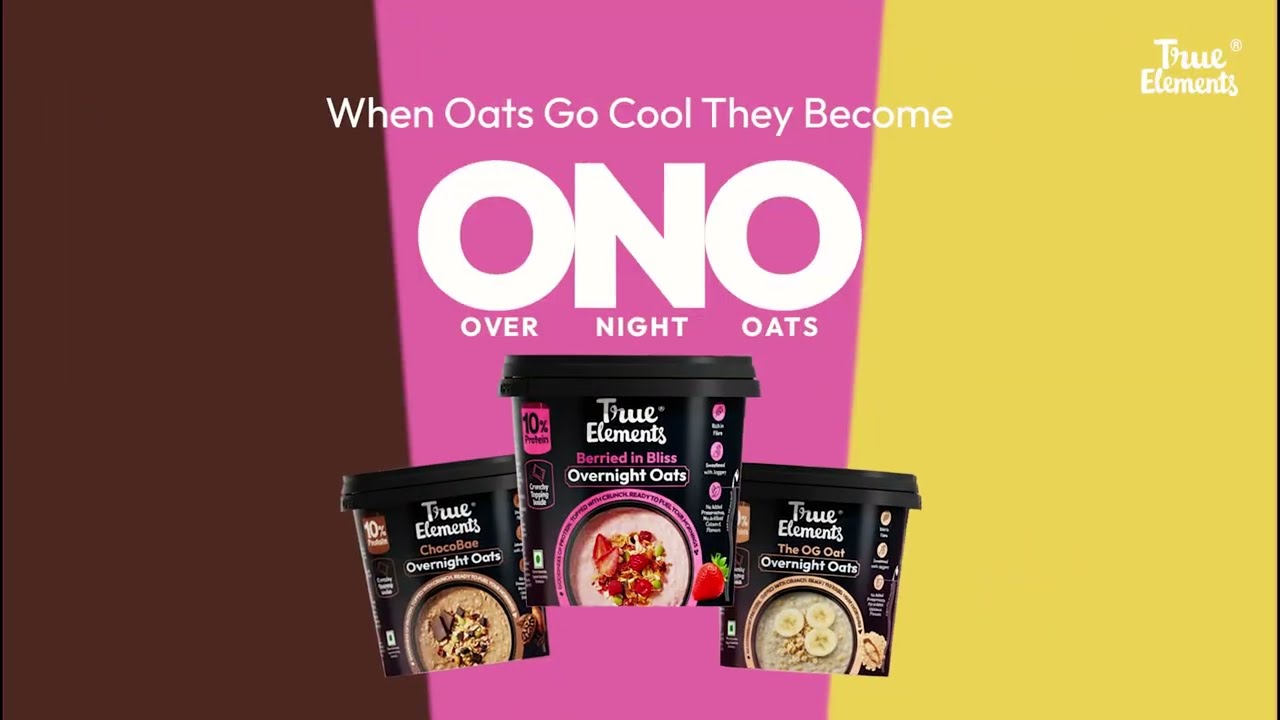 True Elements Overnight Oats | Inspired by dessert flavours | Shop now on BlinkIt