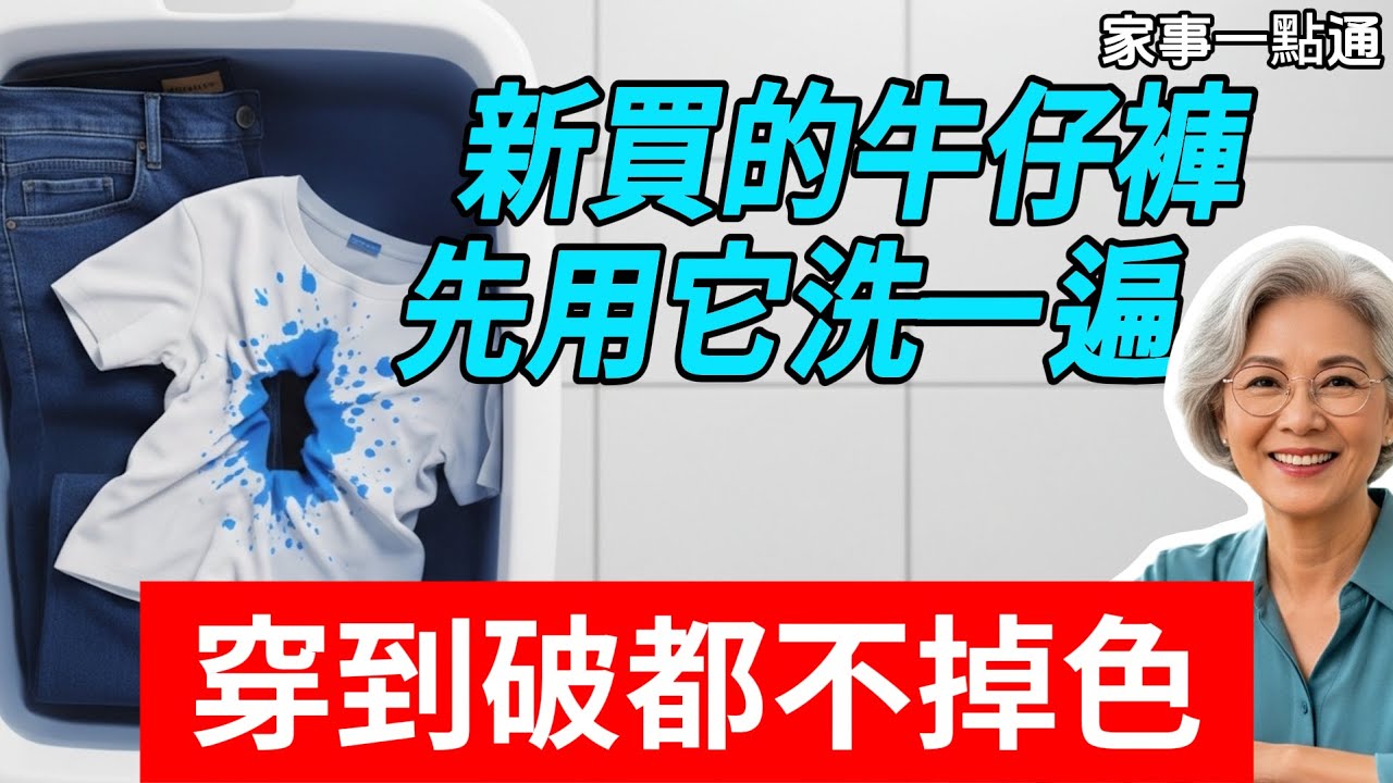 新買的牛仔褲，切記不要直接洗！水裡撒一把「它」，泡一泡，穿到破都不掉色，比新的還鮮亮！