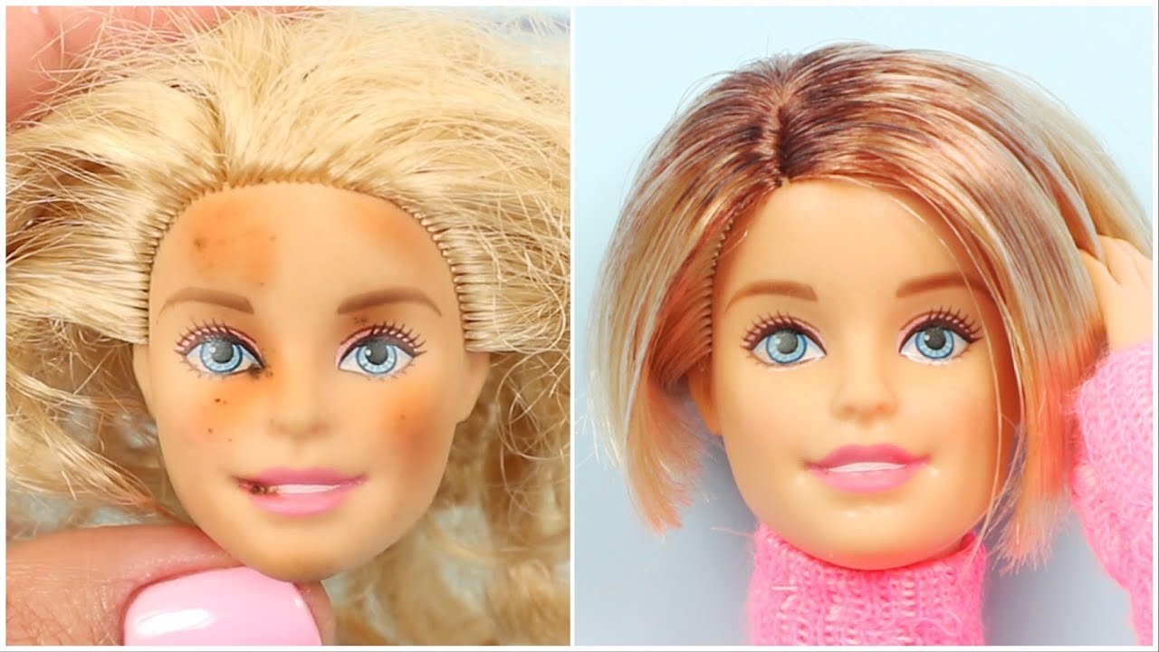 DIY BARBIE HAIRSTYLES AND DOLL CLOTHES IDEAS WITH USING SOCKS AND PEN DRAWING