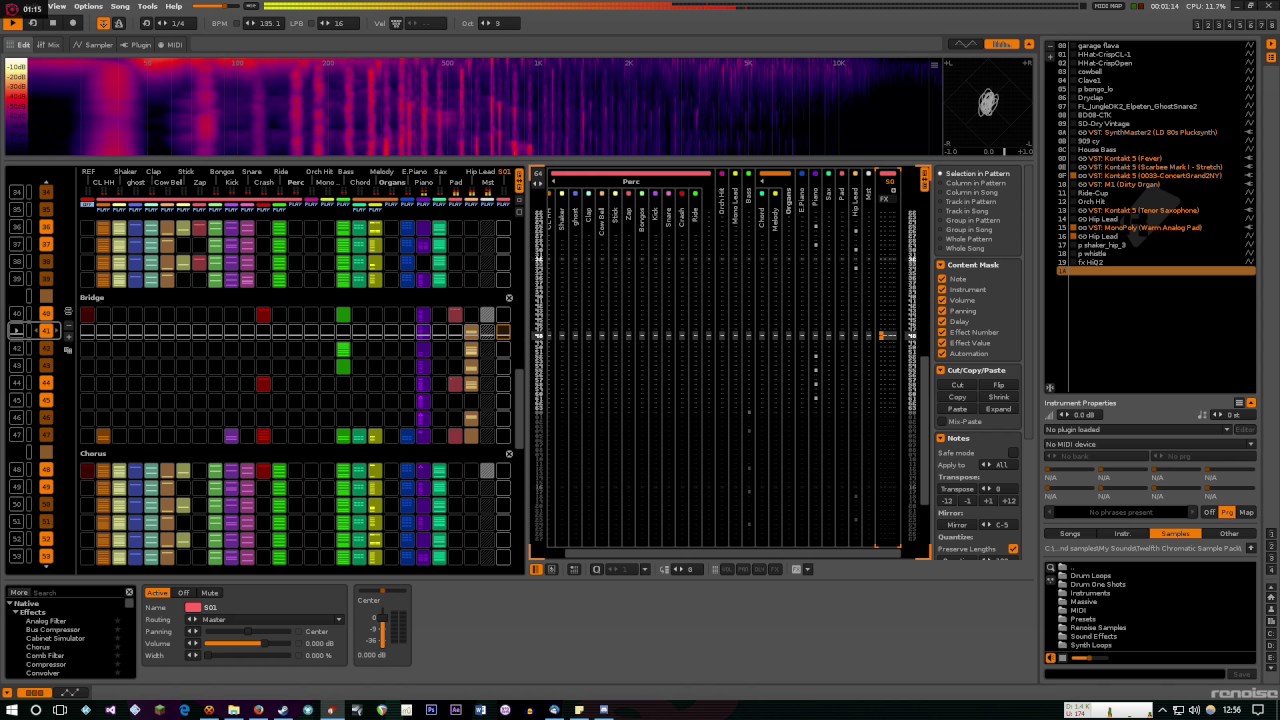 'Garage Flava' arranged using Renoise