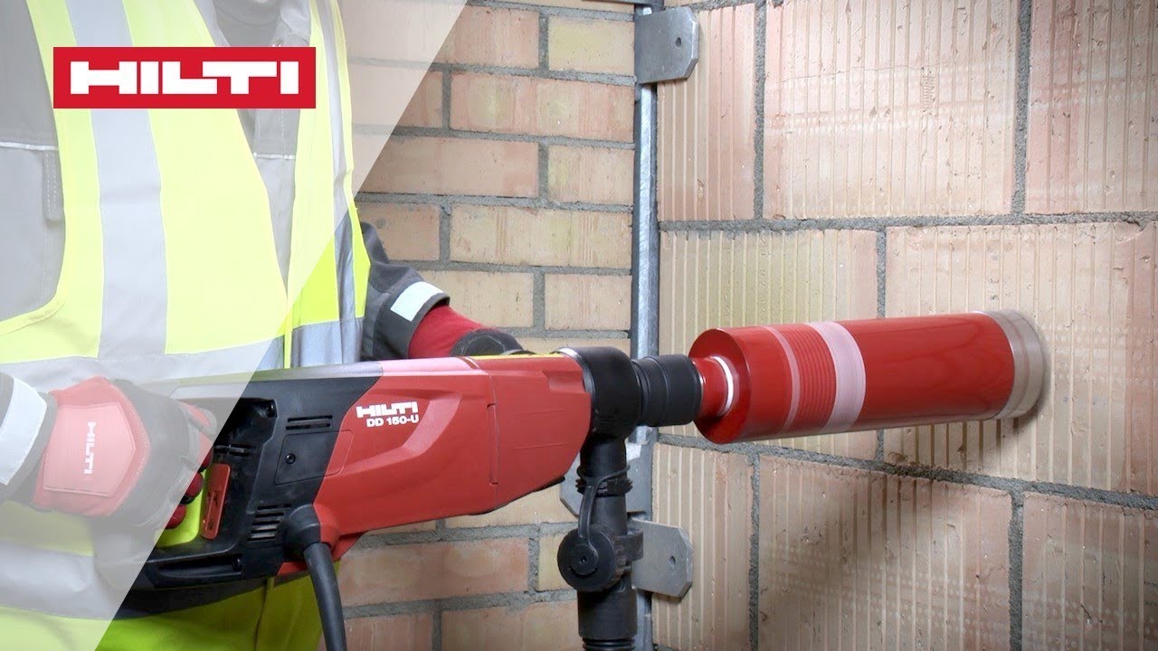 HOW TO use Hilti DD 150 coring tool for hand-held dry drilling in masonry