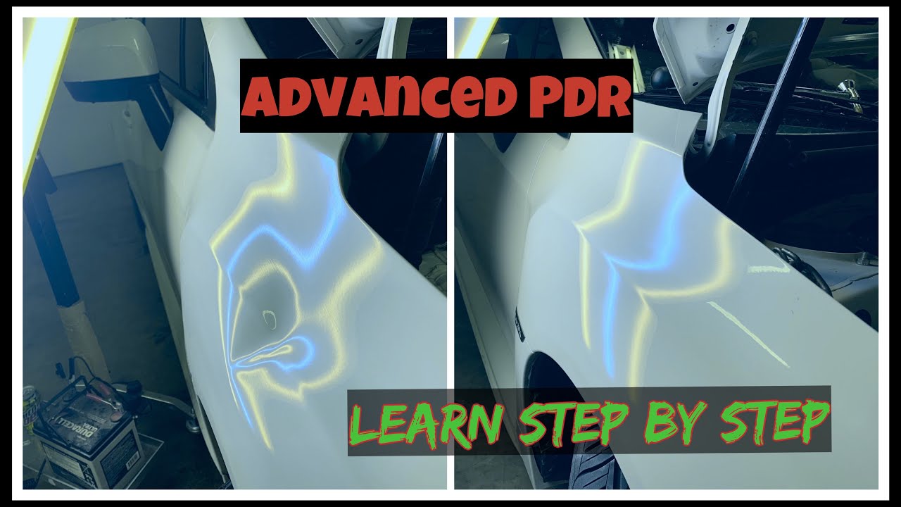 PDR Lesson - big dent 😬 - dent removal -how to repair dent 🚘