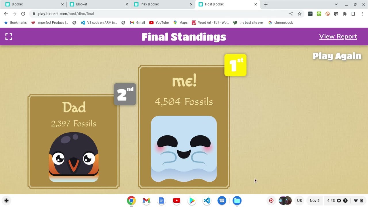 blooket dinosaur rush play!