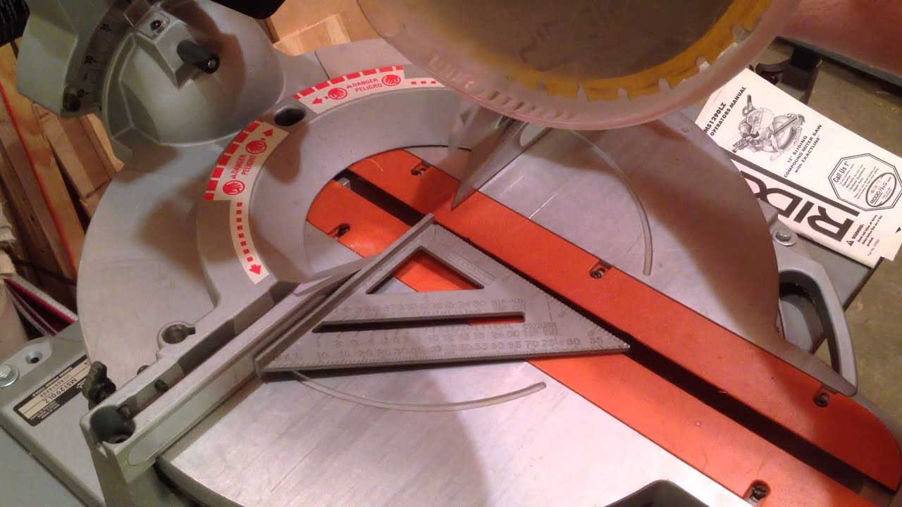 Miter Saw Adjustment