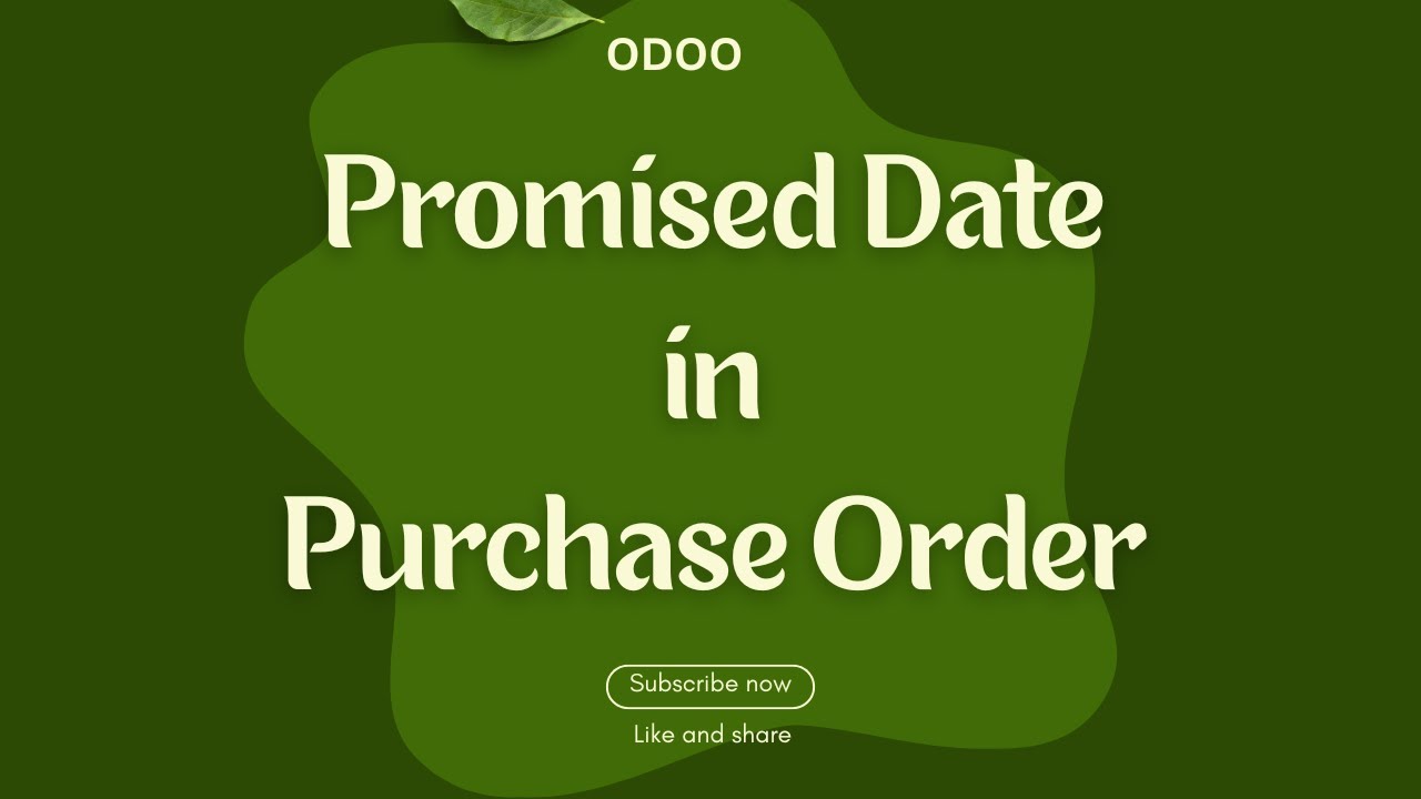 Odoo Promised Date in Purchase Order | Odoo 20 RFQ | Receipt | odoo19