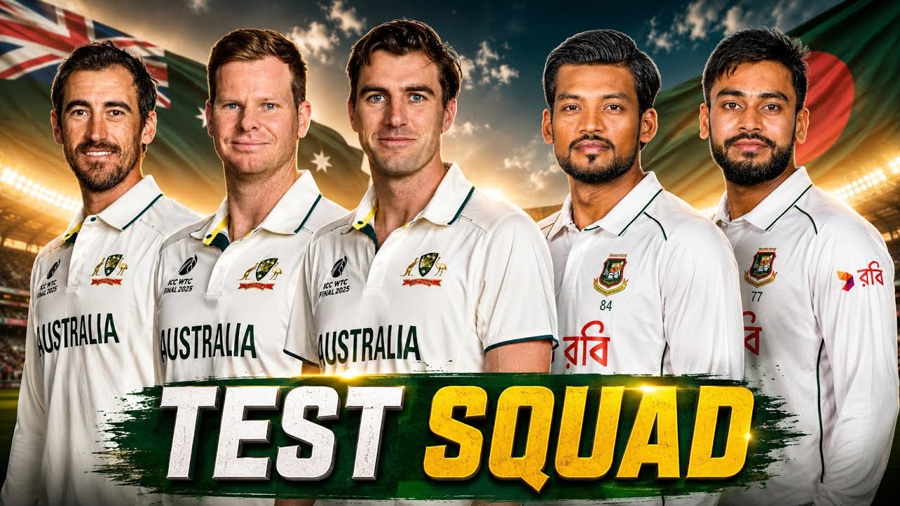 Pat Cummins Leads Australia&rsquo;s Powerful Test Squad for Bangladesh Clash! | Full Squad Revealed