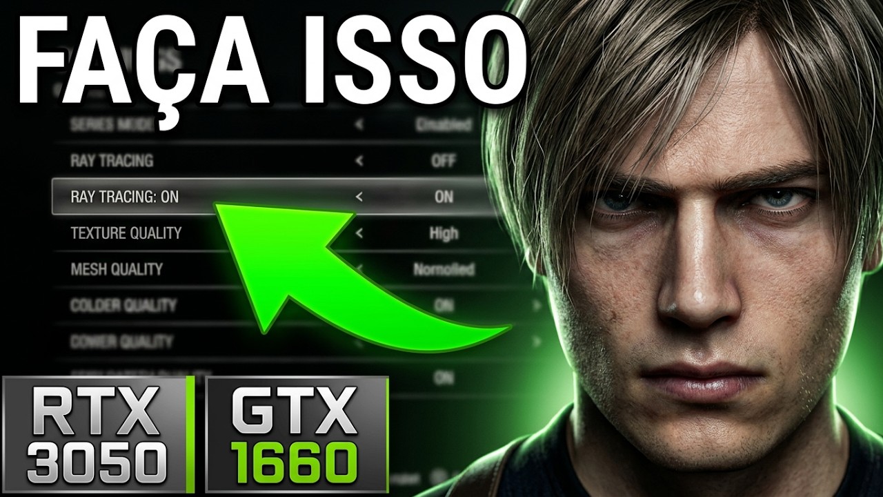 MELHOR CONFIGURAÇÃO GRÁFICA PARA GTX 1660 SUPER/TI , RTX 3050 E GTX 1070 NO RESIDENT EVIL 4 REMAKE
