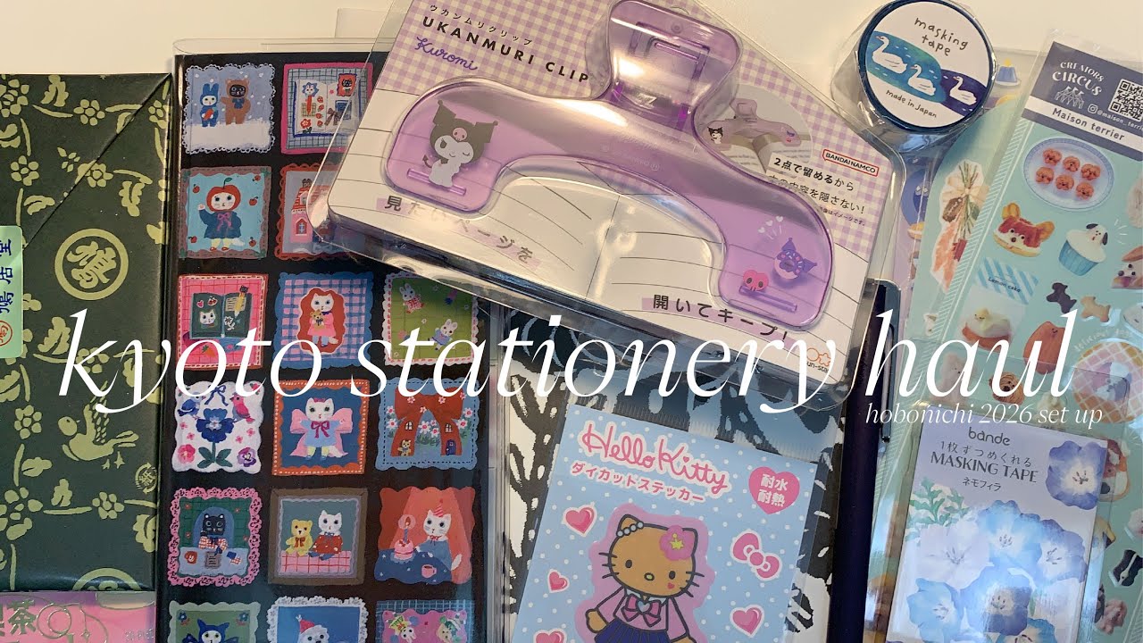 kyoto stationery haul & hobonichi setup