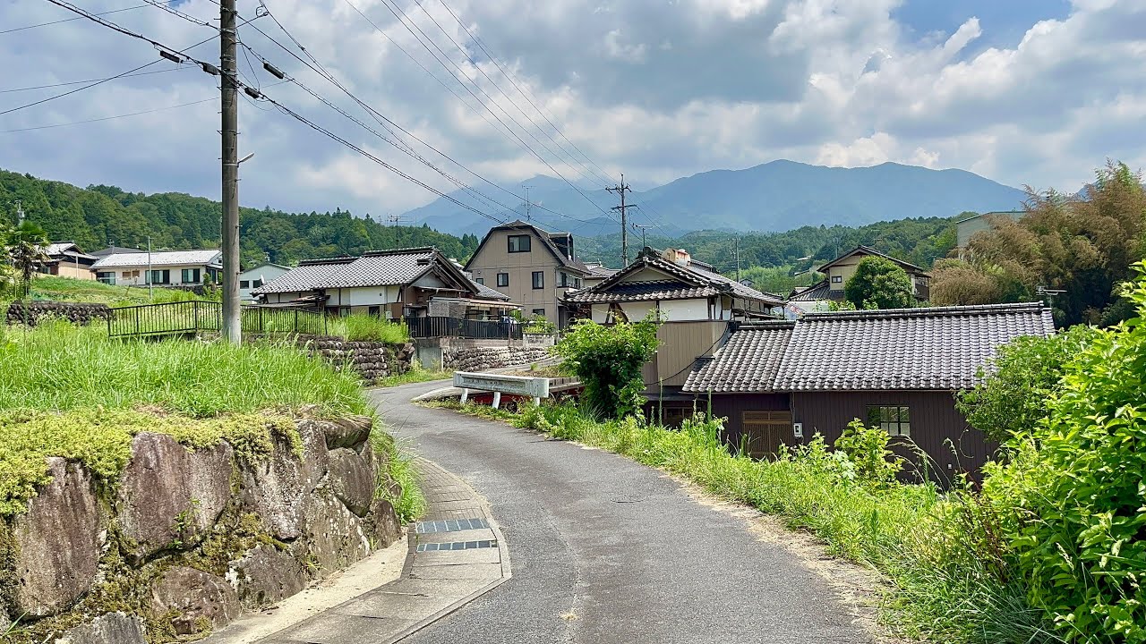 Summer in Japan Walk through Beautiful Japanese Countryside Village